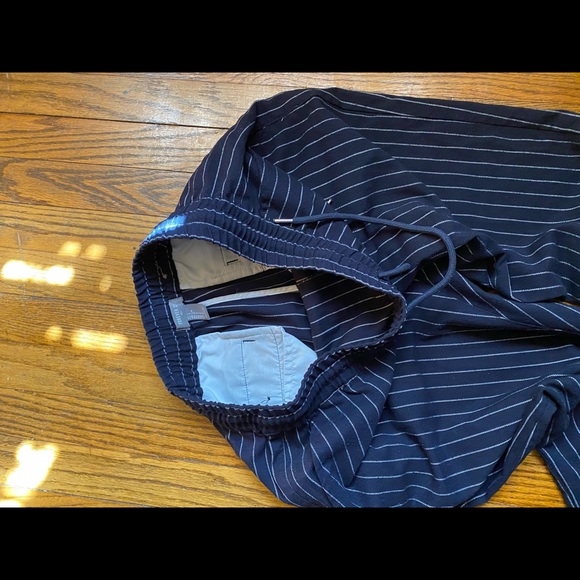 Forever 21 Male Pants Pinstriped Slim Fit Tapered - Picture 6 of 8